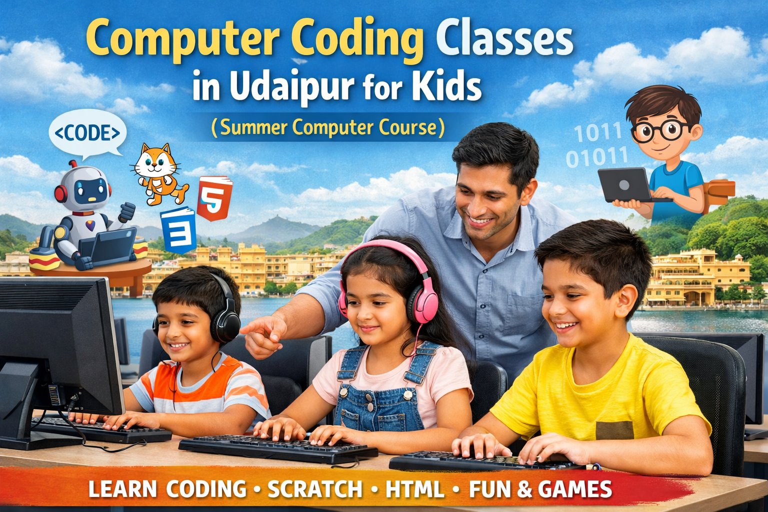 Computer Coding Classes for Kids in Udaipur at Siddhi Infotech - Learn Programming, AI and Basic Computer Courses