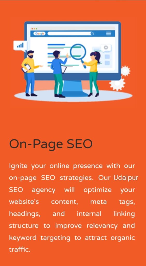 Best digital marketing agency in udaipur On page SEO